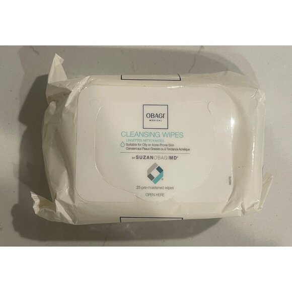 Obagi On the Go Cleansing and Makeup Removing Wipes 25 Ct Each Pack 5 Packages - Picture 2 of 4